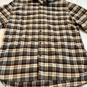 Jachs Vintage Flannel Shirt Mens Large Brown Button Up Heavyweight Plaid Grunge